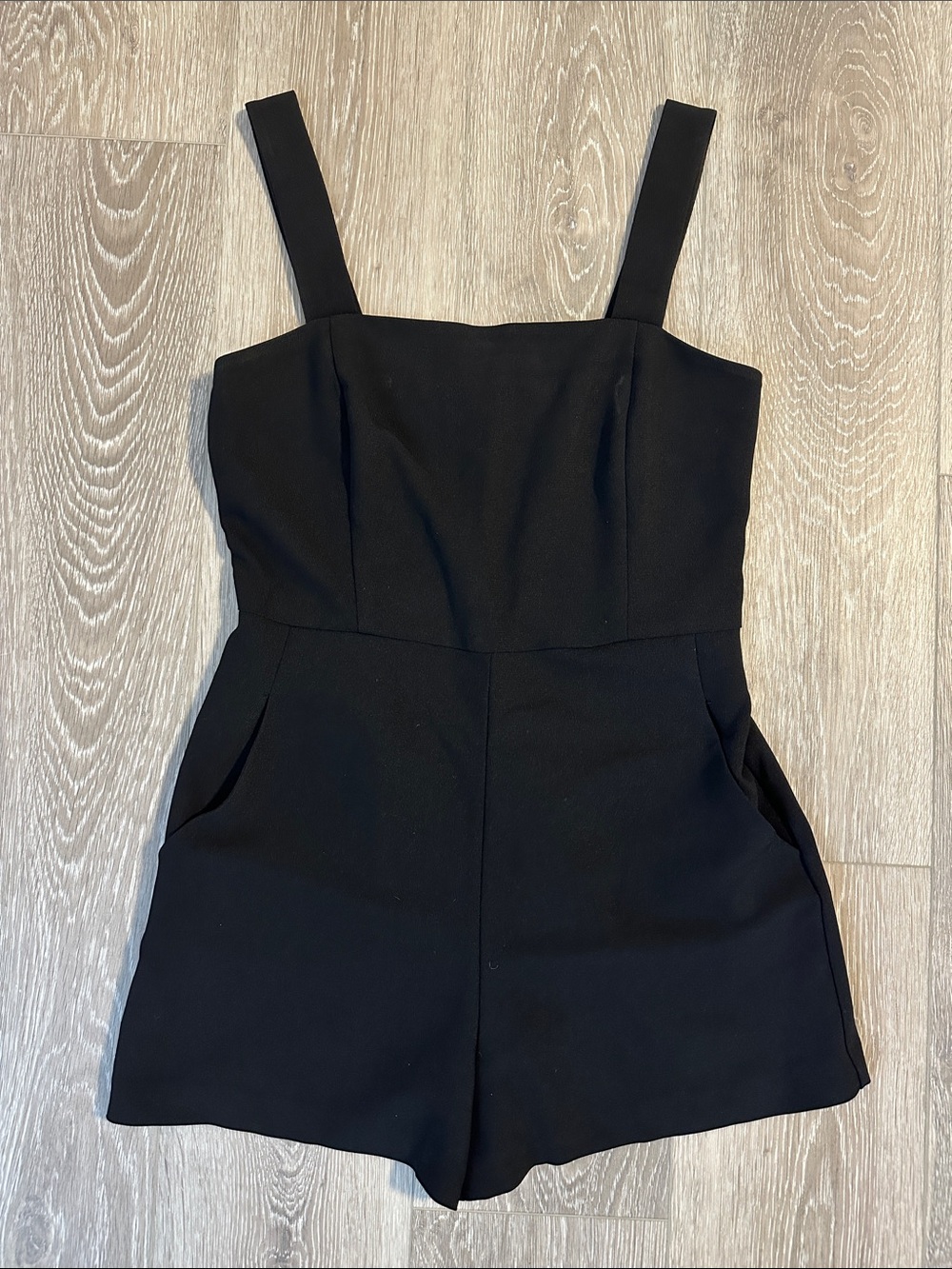 Forever 21 Black Sleeveless Square-Neck Romper - Size M